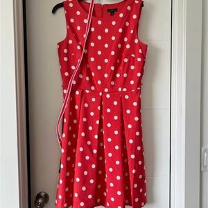 Pink/Coral Polka Dot Sleeveless Dress